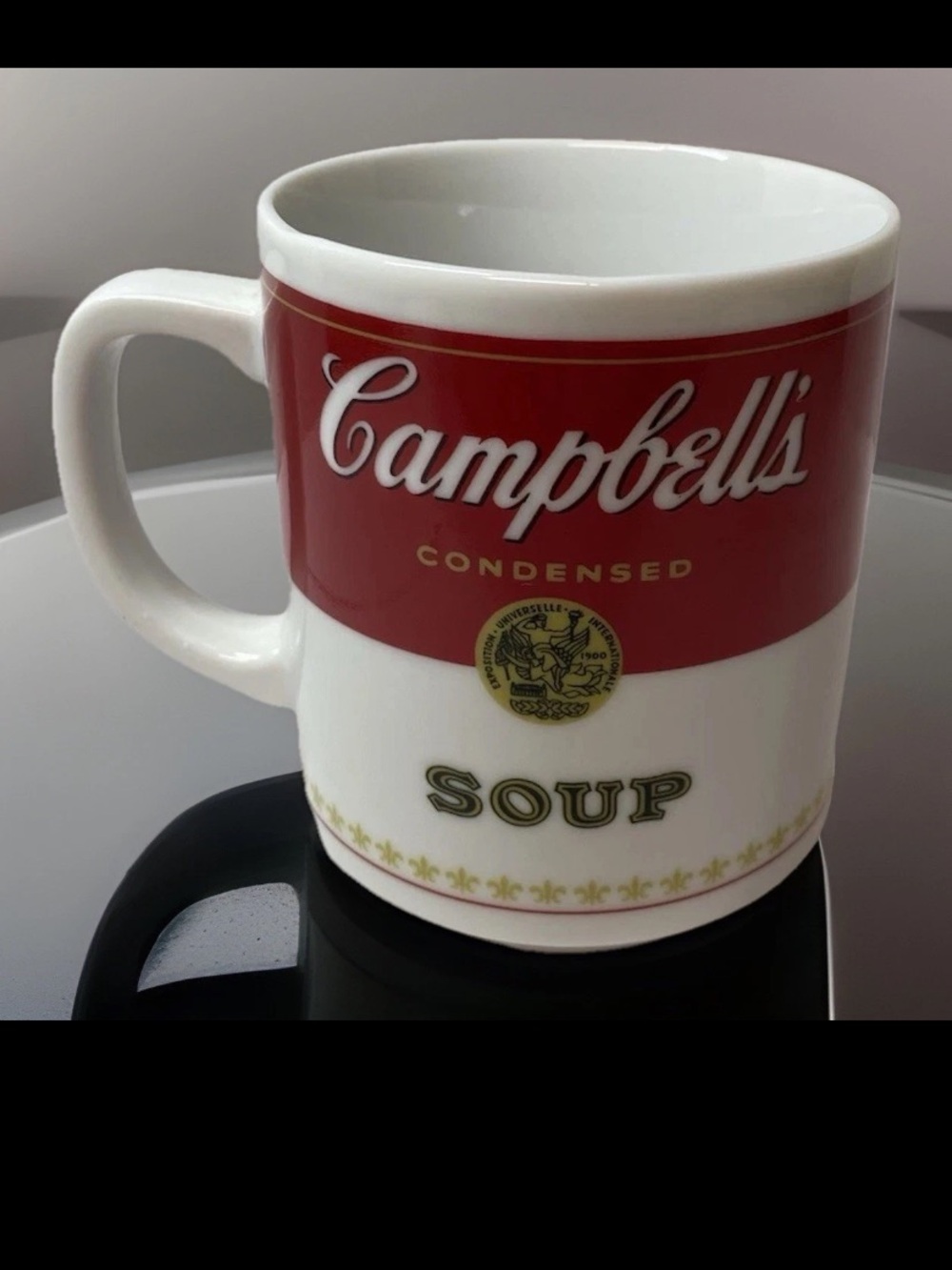 Corningware Red and White Campbell's Soup Ceramic Mug